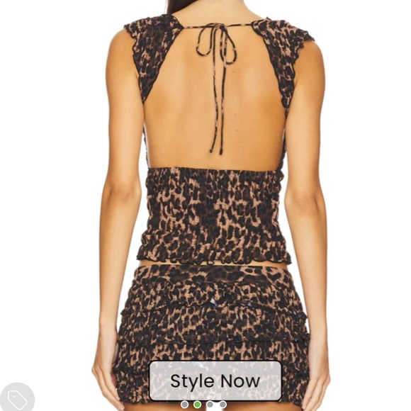 Lioness Leopard Top and Mini Skirt Set - Picture 2 of 2